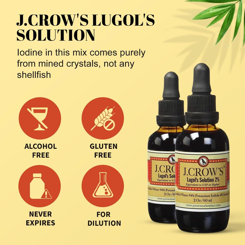 J CROW'S J.Crow's Lugol's Solution of Iodine, 2 Ounce
