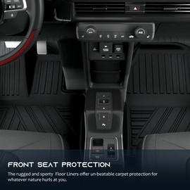 ASLONG 5 Seat Car Floor Mats Fit for 2019 2020 2021 2022 2023 Toyota RAV4 Weather Floor Mat Liners 1st & 2nd Row Liner， Front & Rear Full Set Black