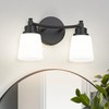 kudos Black Bathroom Light Fixtures Over Mirror, 14 Inch 2-Light