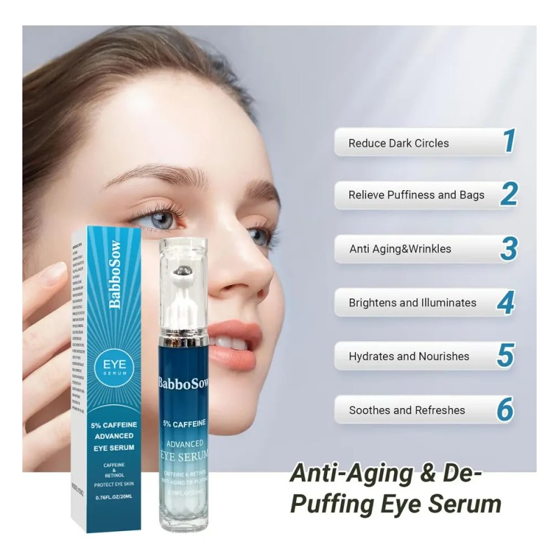 2pcs Crema De Ojos Con Cafeína Para Antienvejecimiento