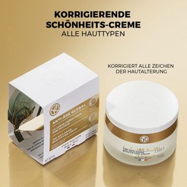 Yves Rocher Anti-Age Global Corrective Beauty Cream Day for All Skin Types, Anti-Wrinkle Face Care, 1 x Glass Jar 50 ml