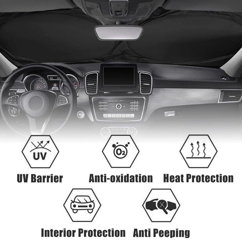 Couple Skull Car Windshield Sun Shade Foldable Sunshade Front Window