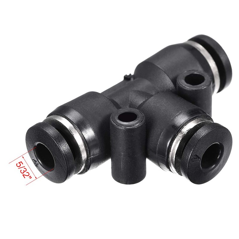 sourcing map Plastic Tee Push to Connect Tube Fittings 4mm