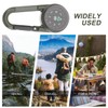 Kisangel Compact Carabiner Compass, Multi-Functional Hiking Keychain Zinc Alloy Survival