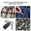 VANSU Titanium Keychain Pill Holder,Portable Mini Pill Case, Waterproof Small