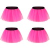 Erogeen 4 Pack Runner Tutu Skirts Women Tulle Skirt 3
