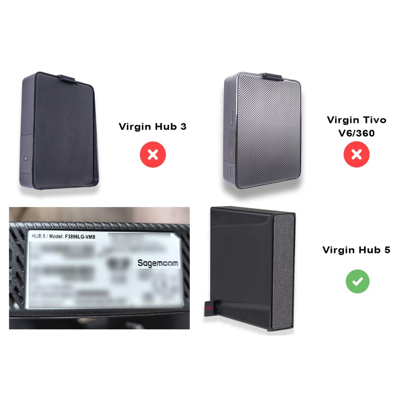 Decoralin Wall Mount for Virgin Media Hub 5 Broadband Router