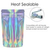 RIGHTPAK Holographic Stand Up Pouches 25 Pieces - 16cm x