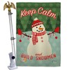 Keep Calm Build Snowmen House Flag Eagle Set Wintertime Winter