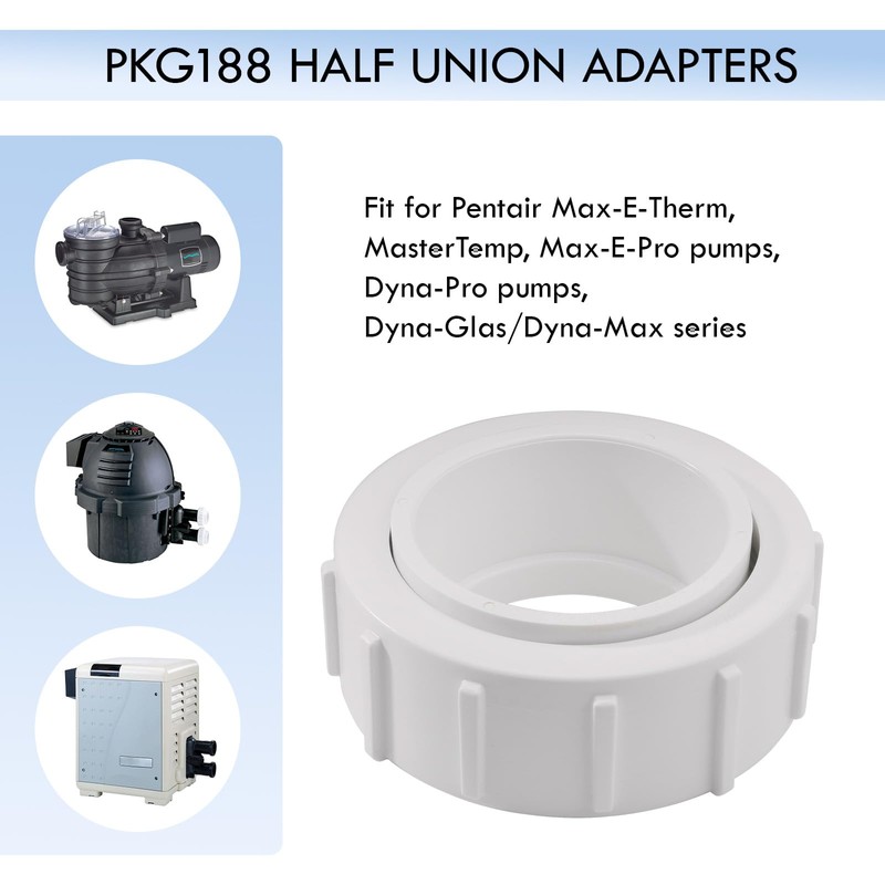 GAQUECY 2" Half PKG188 Heater Union Adapter Compatible with Pentair