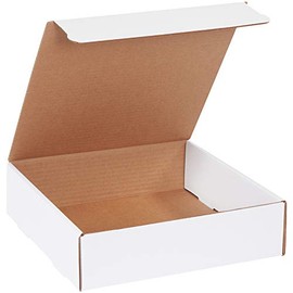 BOX USA BM11113 11 1/2"L x 11 1/2"W x 3 3/4"H, White (Pack of 50)