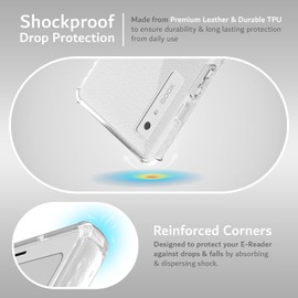 TUDIA SKN Clear Designed for Onyx Boox Palma 2 Case Back Cover, [Reinforced Corners] Shockproof Slim Anti-Yellowing Silicone Gel Transparent Back Lightweight Grip TPU Bumper (Clear)