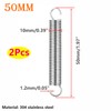 Qrity 2 PCS Stainless Steel Hook Terminal Compression Springs, Wire