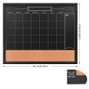 TORASO Chalkboard Calendar & Corkboard, Magnetic Surface 24" x 32"