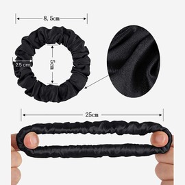 Scrunchie Hair Elastic Hair Elastic Volume Satin Hair Accessory, Large, Stylish, Adult, Hair Clip, Women's, Elegant, Hair Ornament, Anti-Static, Gentle on Hair Gift (Set of 4)