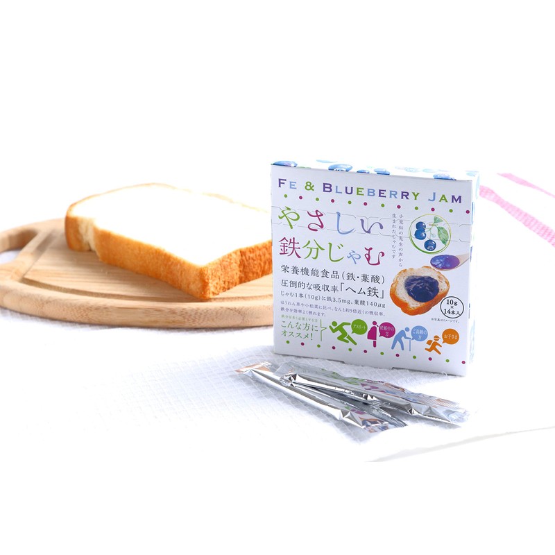 やさしい鉄分じゃむスティック（ブルーベリー） (14本入×２箱)