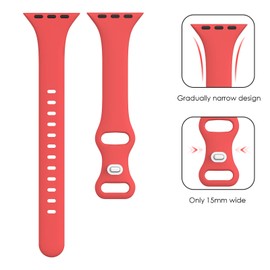 SWEES Sport Band Compatible with iWatch 38mm/40mm, 3 Packs Narrow Soft Silicone Slim Thin Small Replacement Wristband Compatible for iWatch Series 6 5 4 3 2 1 SE Sport Edition Women Men