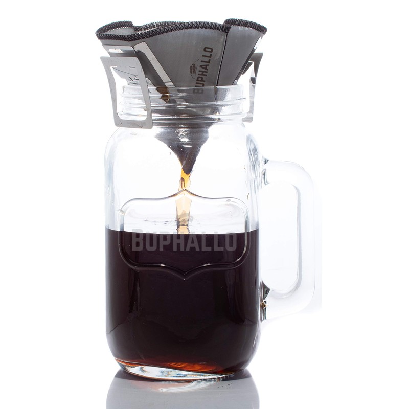 Buphallo Stainless Steel Pocket Drip Filter - Circle Cone #2