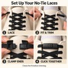Elastic No-Tie Flat Shoelaces with Press-Lock Closure – Easy-On Sneaker