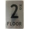 BUILDINGSIGNS.COM 2nd floor SIGN (BRUSH ALUMINIUM, 5X8)-The Mont argent line.--REF24-1