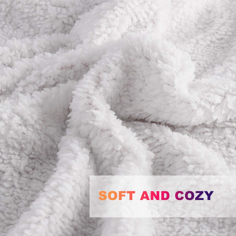 EHC Luxuriously Soft Sherpa Blanket Peach Single (127 x 152