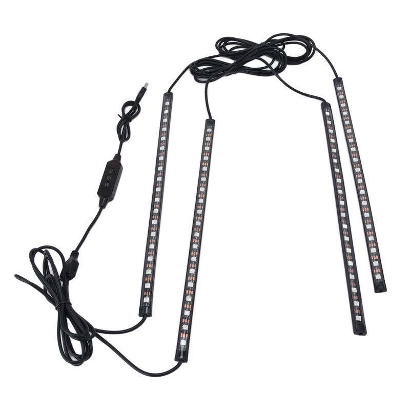 RGBW Music LED Car Interior Strip Light Music Car Interior