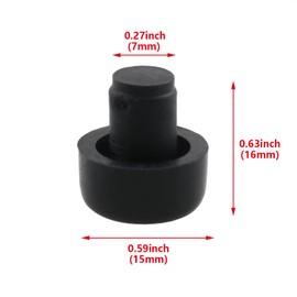 HJGarden 30PCS Black Patio Outdoor Furniture Glass Table Top an ti-Collision Embedded PVC an ti-Collision Foot Pads Stem Bumpers Glide