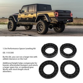 Ausla 1.5 Inch Performance Spacer Leveling Kit 1155300 Spacer Lift Kit for JT Maximum Tire Diameter 33in/35in