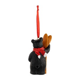 Big Sky Carvers Bearfoots Skier Bear Ornament (New)