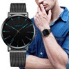 Weicam Men's Simple Mesh Strap Watch Analog Quartz Wrist Watches