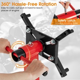 IRONMAX Engine Stand, 3/8 Ton (750 LBS) Capacity Steel Motor Stand with 360 Degree Rotating Head and 4 Adjustable Arms, Rotating Engine Stand for Vehicle Repair Maintenance Restoration