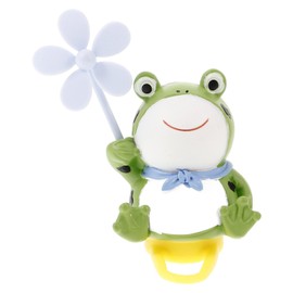 INOOMP Windmill Frog Bicycle Bell Frog Bicycle Horn with Propeller Cute Car Dashboard Decoration for Kids Adults