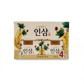Dongsan Healthy Ginseng Soap 4-pack with ginseng extract and luxurious ginseng scent. Dongsan Healthy Ginseng Soap 4-pack