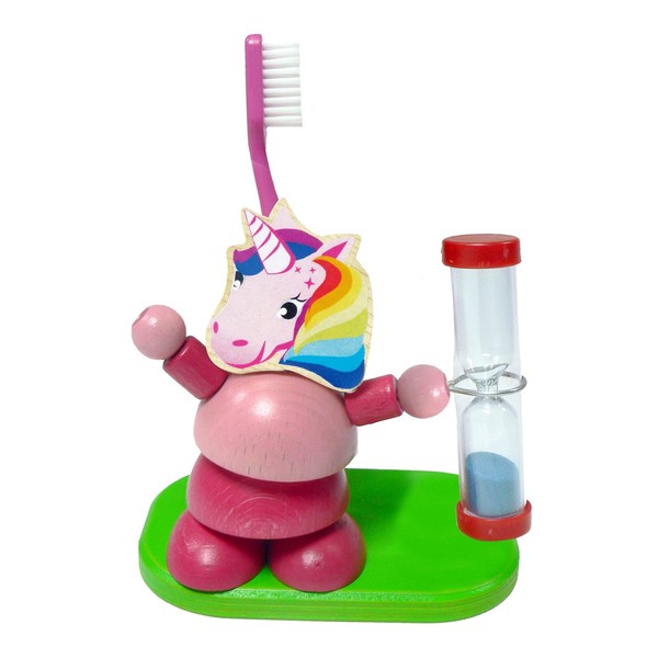 Hess Holzspielzeug 14588 - Zahnputzuhr aus Holz für Kinder, Serie