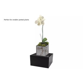 marketing holders Black 7.5"w x 4"h Jewelry Cube Riser Display Box / 5 Sided (Acrylic)