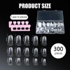 Pack of 300 Dual Tips Nail Tips for Toenails, Toenail
