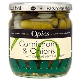 Opies Cornichons & Onions with Mustard Seeds (400g) - Pack of 2