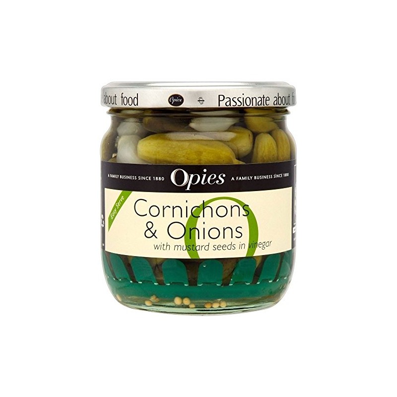Opies Cornichons & Onions with Mustard Seeds (400g) - Pack