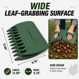 Leaf Grabber for Yard Cleanup – Wide Hand Rake Scoops for Faster Leaf Collection in Gardens, Lawns & Outdoor Areas
