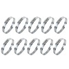 10Pcs Narrow Band 12mm Steel Adjustable Hose Clamp Hoop 59-82mm