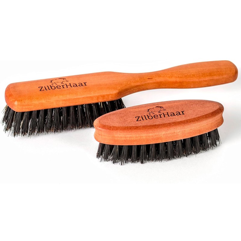 ZilberHaar - Pocket Mustache and Beard Brush - Soft Boar