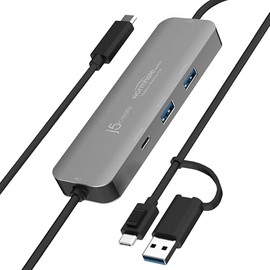 j5 create Wormhole Switch USB Type-C to Type-C & A USB Display Sharing Hub PC Link Hub for Windows