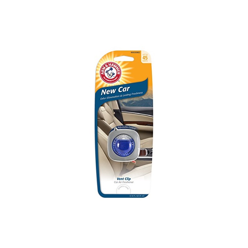 Arm & Hammer AH8200NEC Vent Clip Air Freshener, New Car,