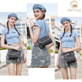 BBTT.ful Shoulder Bags Crossbody Bag Purses Handbags Crystals Rhinestone Evening Bag for Women Clutch Purse with Chain (Style 2 : black)