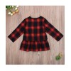 BeQeuewll Conjunto de falda de cuadros para bebés niñas con