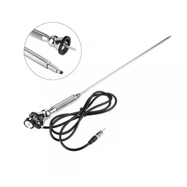 RELIATURE antena para Radio de carro 18.5inch Universal Car Roof Radio AM FM Aerial Antenna 180°Swivel Assembly Universal Silver FM AM Car Antenna 18.5 Inch Cord