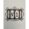 Jacho Black Hand-Painted Number and Letter Tiles 11 x 5.5