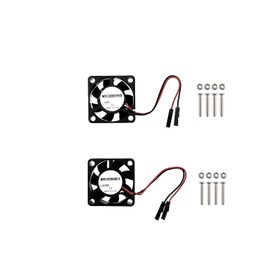 JZK 2PCS 30x30mm 2pin DC 5V mini silent cooling fan with wires 3007 small quiet cooling fan 30mm 3cm miniature brushless DC fan 5V, 3D printer fan with cable, heatsink fan