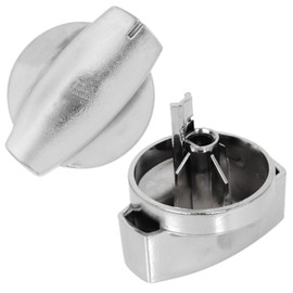 Belling Genuine Hob Hotplate Control Knob Switch (Silver / Chrome - Pack of 2)
