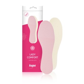 Kaps Lady Comfort Insoles – Cushioned Polyester Fabric Inserts for Women’s Pumps Ballet Flats Heels – 39 EUR/UK 6